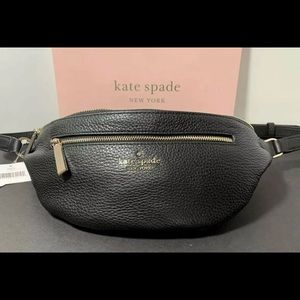 Kate Spade NWT Leila Belt Bag Crossbody Black Leather